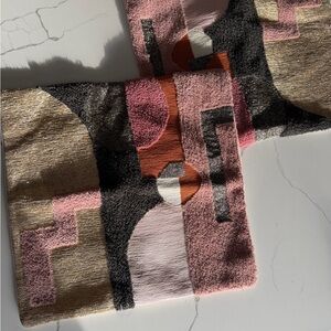 West Elm Abstract Geometric 18"x18" multicolor, multi-textured pillow covers